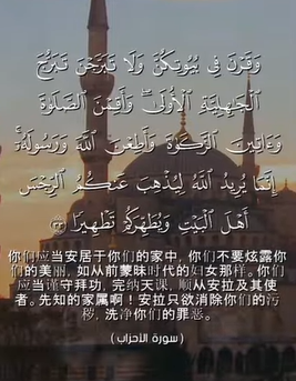 سورة الأحزاب: 33 (باللغة الصينية)